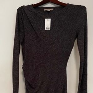 NWT Jersey Ruched Grey Jersey Dress - Banana Republic
